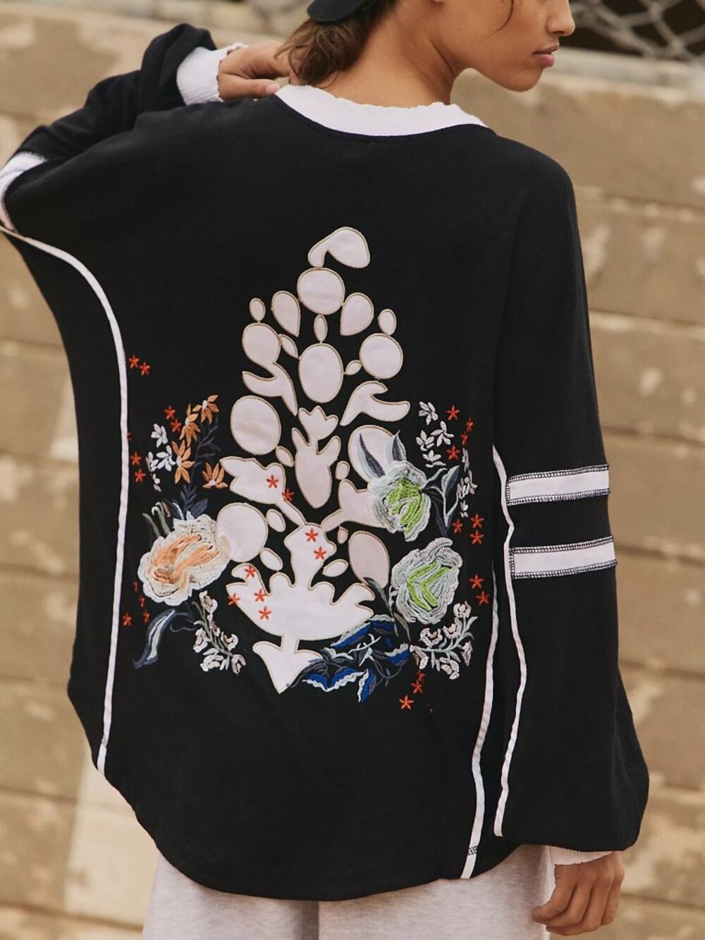 FP Movement by Free People Rugby Ready Logo Layer - Black - Size Small